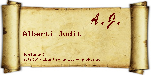 Alberti Judit névjegykártya